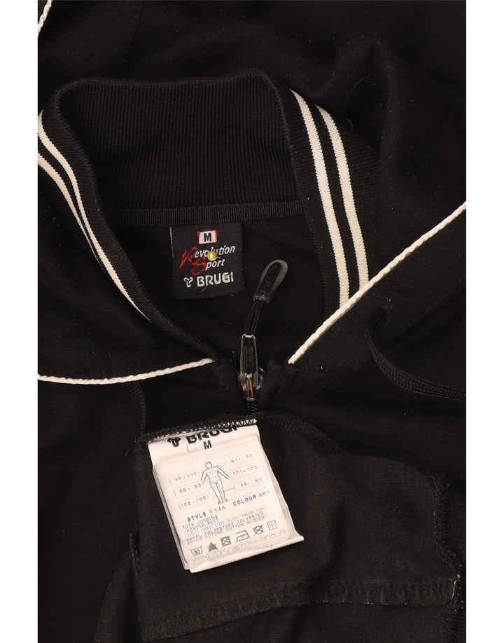 Brugi Herren-Kapuzenpullover mit Reißverschluss, Mittelschwarz, Polyester