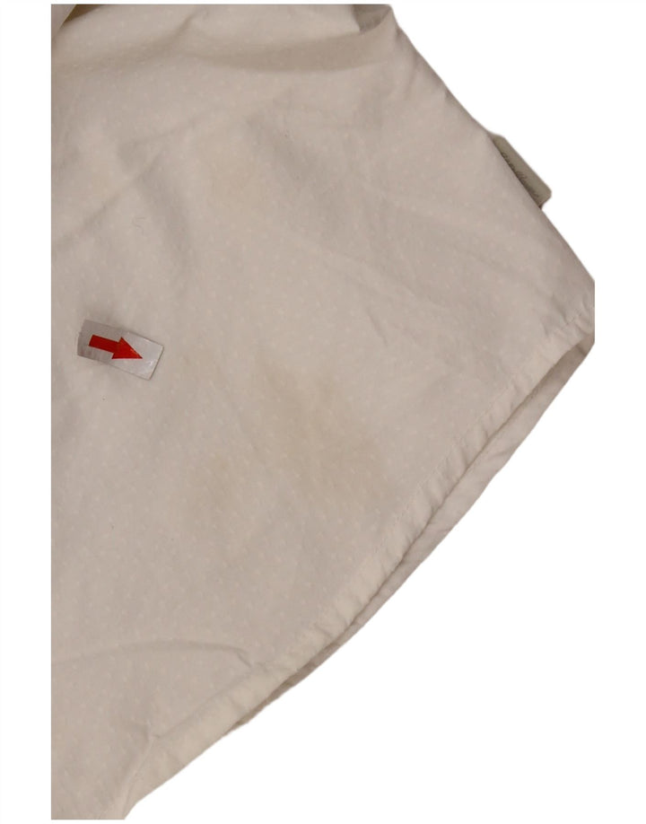 EDDIE BAUER Damen Hemdbluse UK 10 Small Weiß geflecktes Nylon