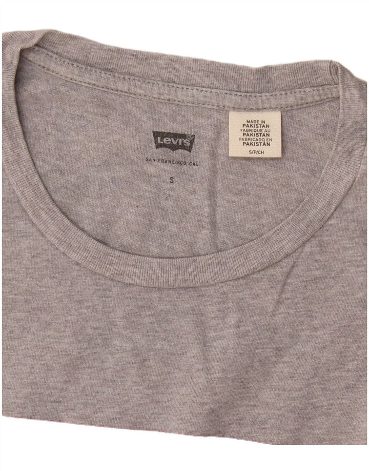 Levi's Herren-T-Shirt mit Grafik, Größe S, Grau meliert