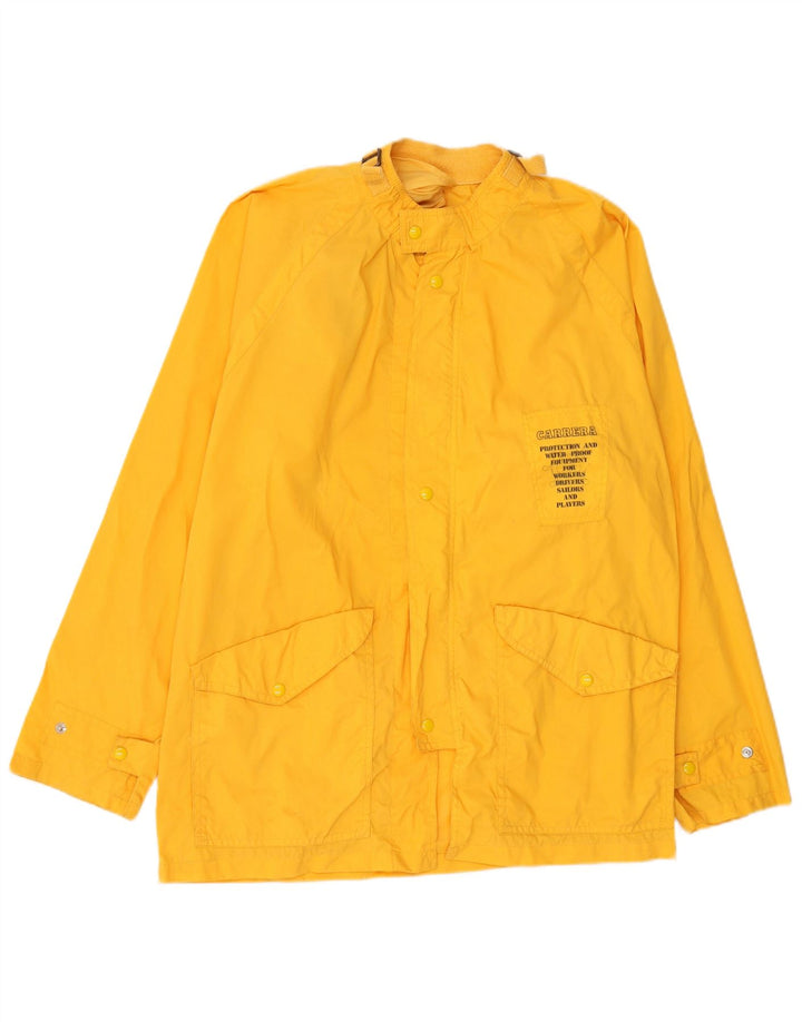 Carrera Herren-Regenjacke mit Grafik, UK 40, Größe L, Gelb, Polyamid