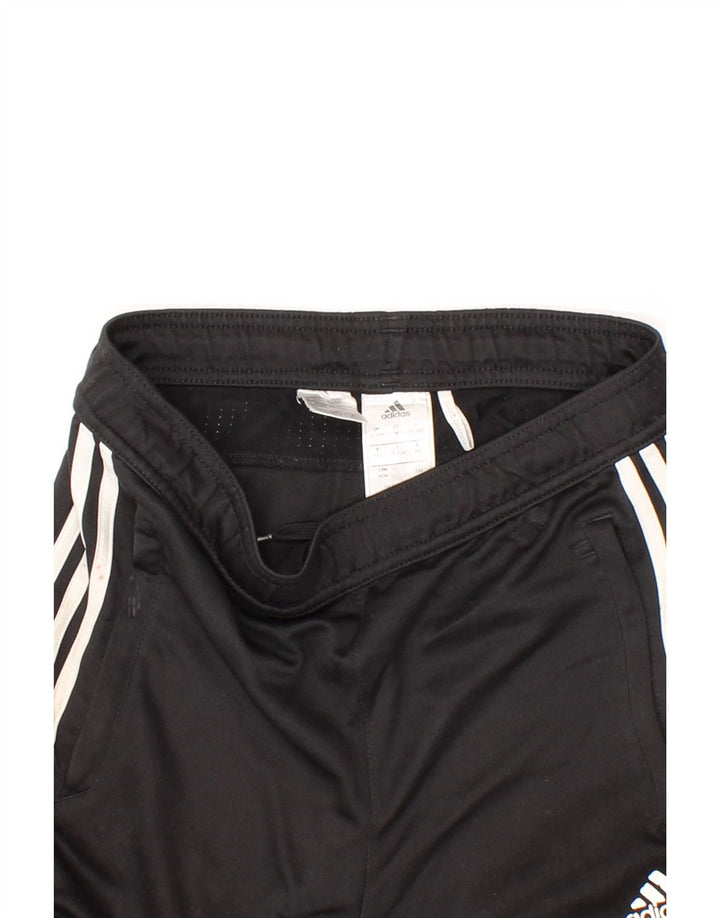ADIDAS Boys Tracksuit Trousers 11-12 Years Black Polyester Vintage Adidas and Second-Hand Adidas from Messina Hembry 