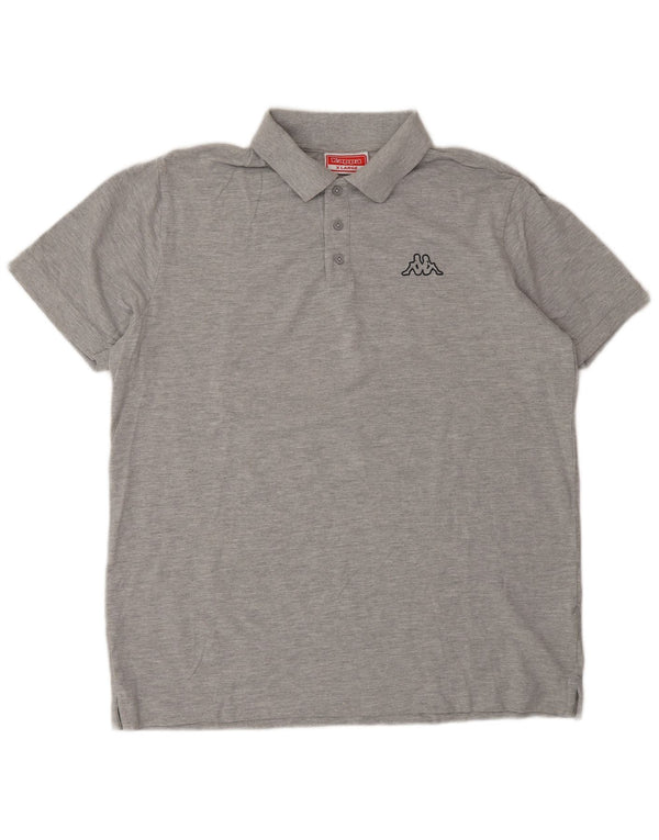 Kappa Herren Poloshirt XL Grau Baumwolle