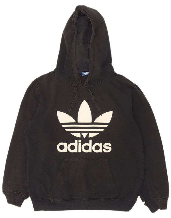 Adidas Herren Graphic Hoodie Pullover Small Schwarz Baumwolle