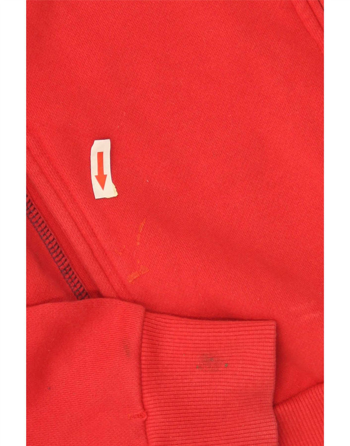 Sergio Tacchini Damen-Trainingsanzug-Top-Jacke, UK 14, mittelrote Baumwolle