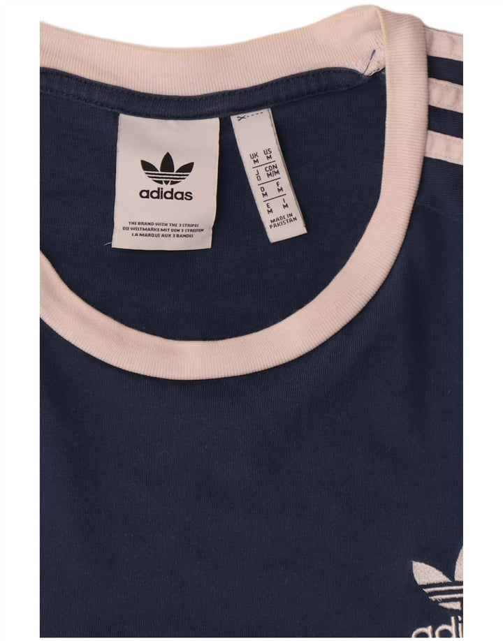 Adidas Herren T-Shirt Top Medium Marineblau Baumwolle