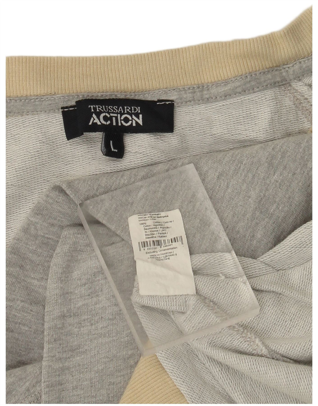 TRUSSARDI Mädchen-Sweatshirt mit Grafik, 9–10 Jahre, Größe L, Grau, Baumwolle