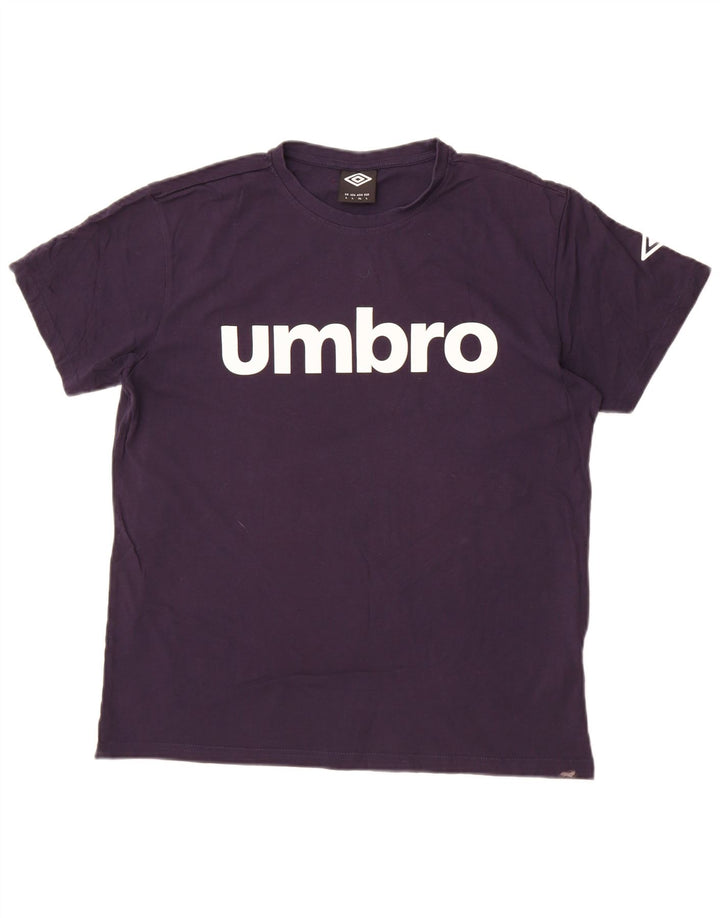 Umbro Herren-T-Shirt mit Grafik, groß, marineblau, Baumwolle