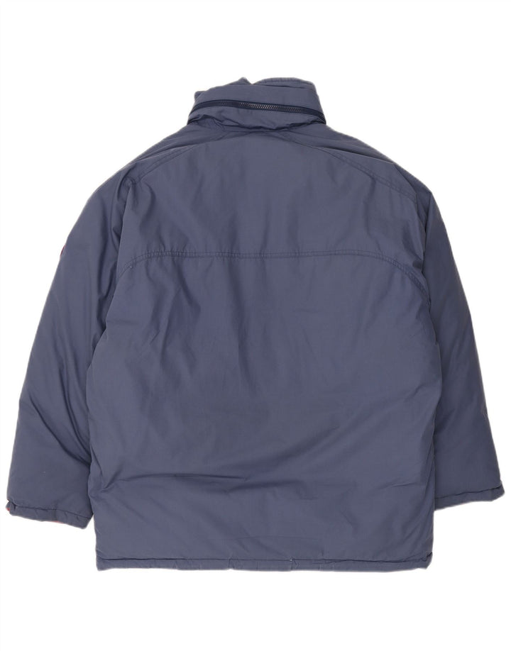 Diadora Wattierte Herrenjacke mit Kapuze, UK 38, Mittelmarineblau