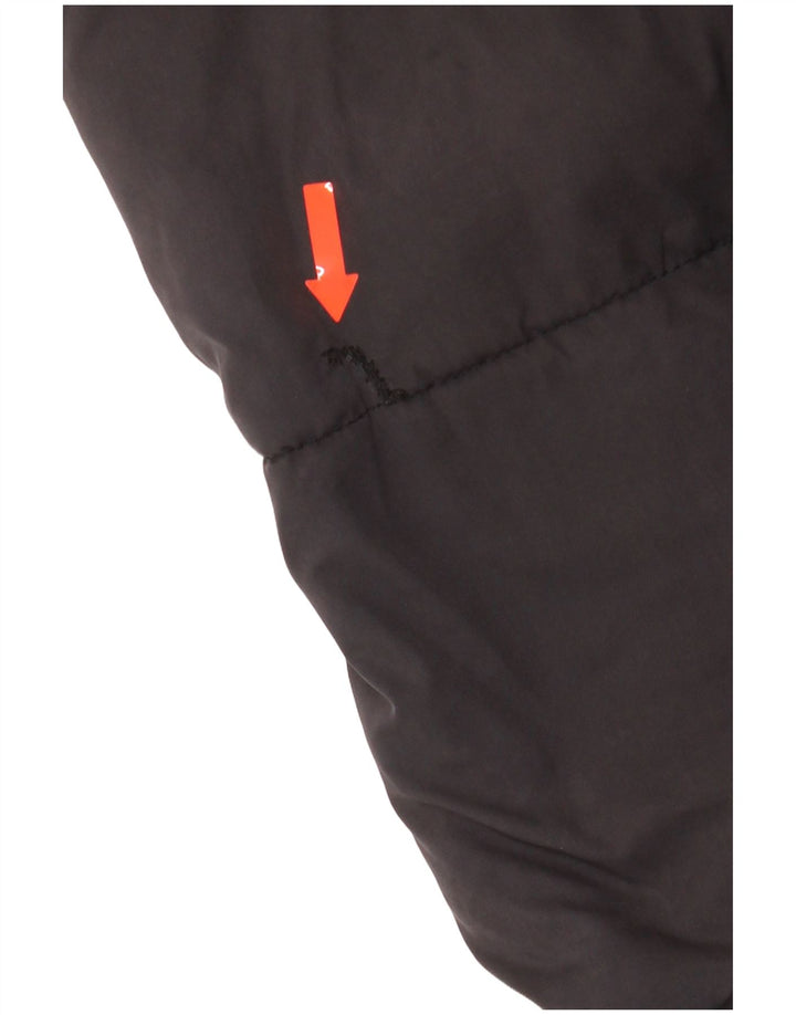 Superdry Damen-Kapuzenübergroßer, wattierter Mantel, UK 10, Größe S, Grau, Polyester