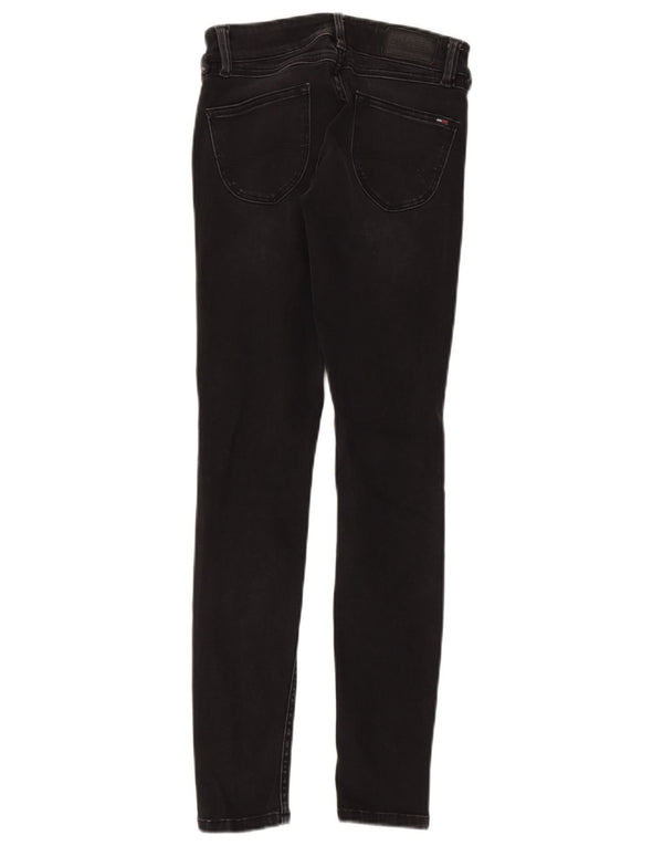 Tommy Hilfiger Damen Skinny Jeans W25 L30 Schwarz Baumwolle