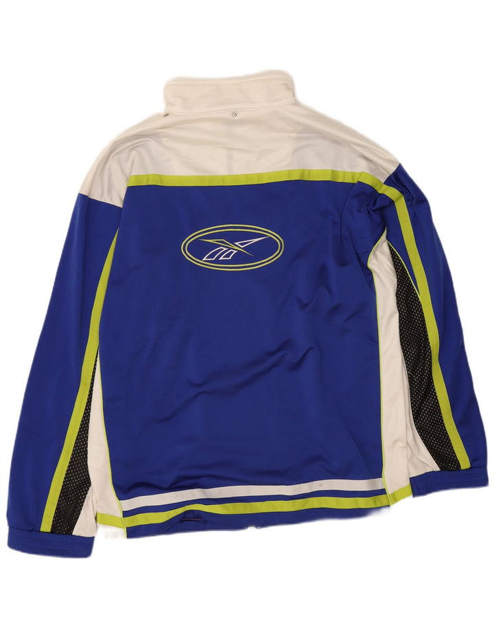 Reebok Herren Grafik-Trainingsanzug-Oberteil, Jacke, XL, Blau, Colourblock-Polyester