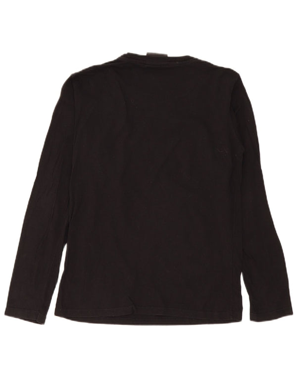 Pyrex Grafikoberteil für Jungen, langärmelig, 11–12 Jahre, 2XL, schwarze Baumwolle