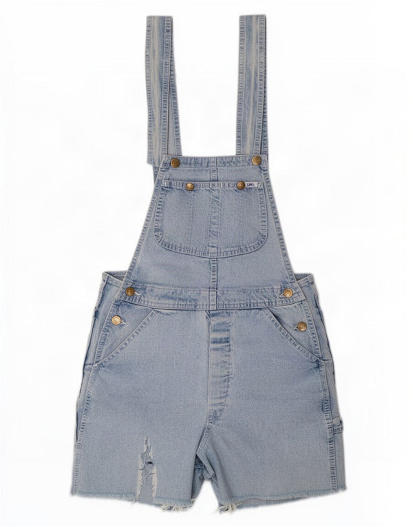 Lee Damen-Latzhose, Denim-Shorts, Größe L, W34, Blau, Baumwolle