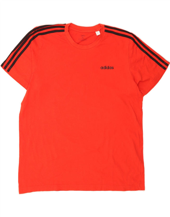 ADIDAS Mens T-Shirt Top XL Red Cotton Vintage Adidas and Second-Hand Adidas from Messina Hembry 