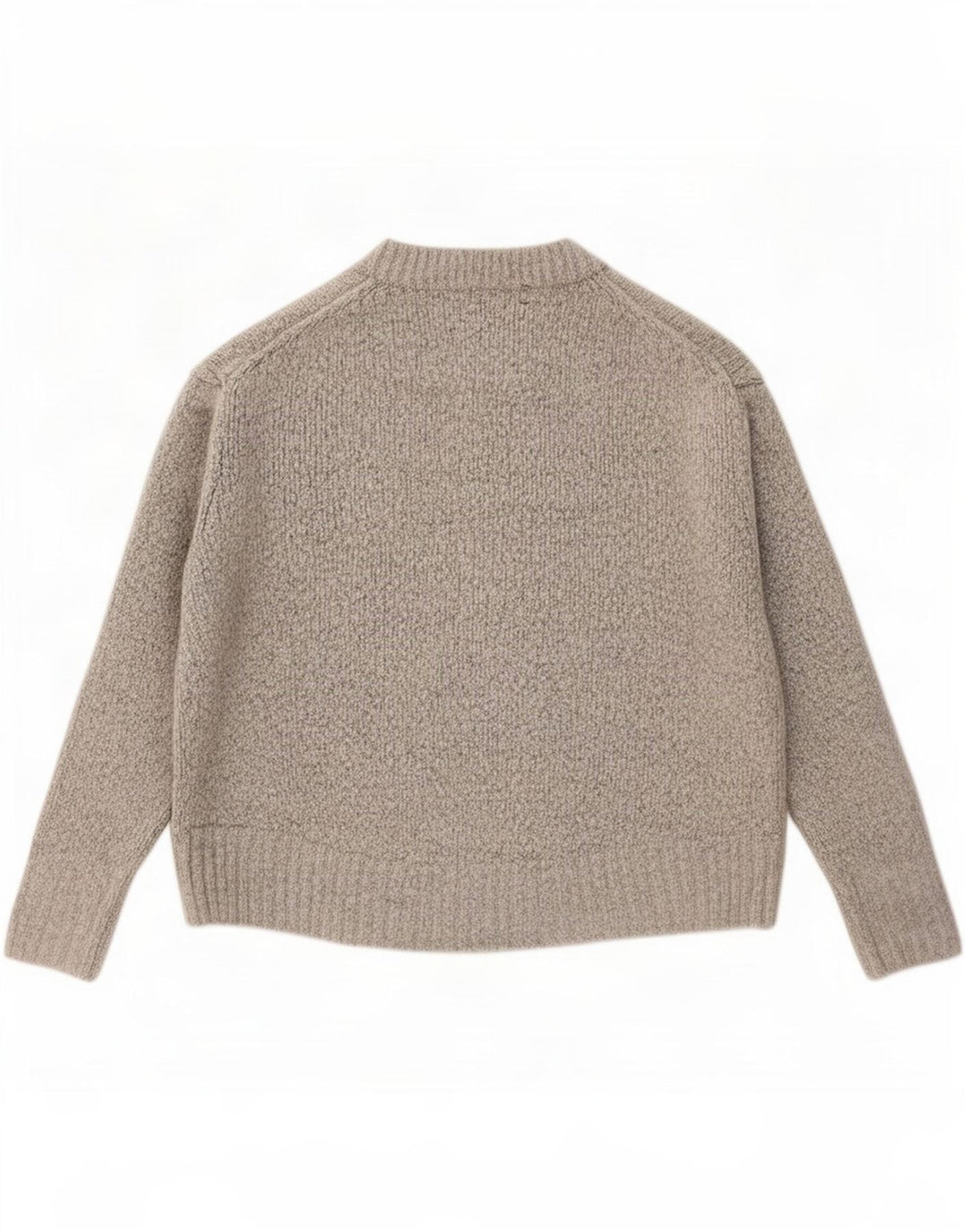 Zara Damen-Pullover, übergroß, Rundhalsausschnitt, Gr. 10, Größe S, Grau meliert