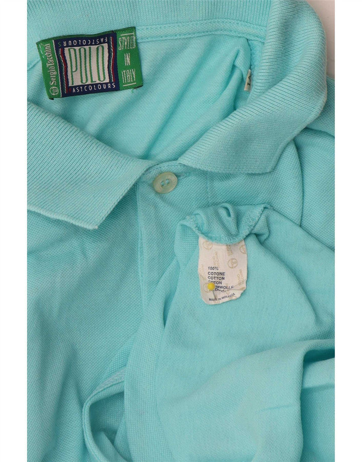 Sergio Tacchini Herren Poloshirt XL Türkis Baumwolle