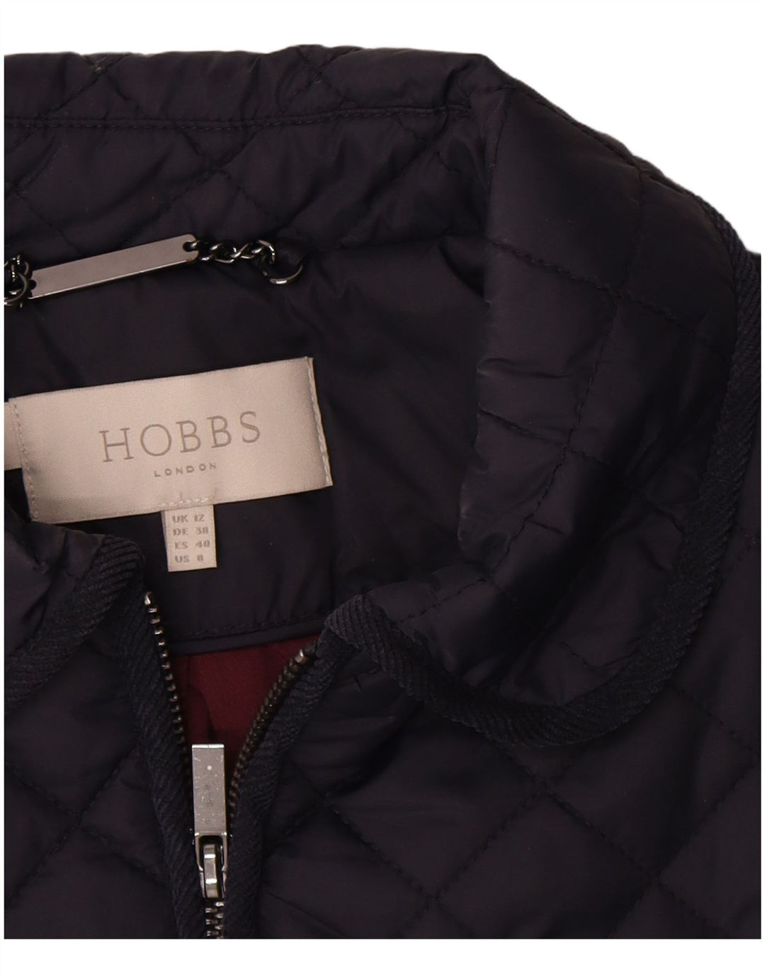 Hobbs Damen Steppjacke UK 12 Medium Marineblau Polyamid