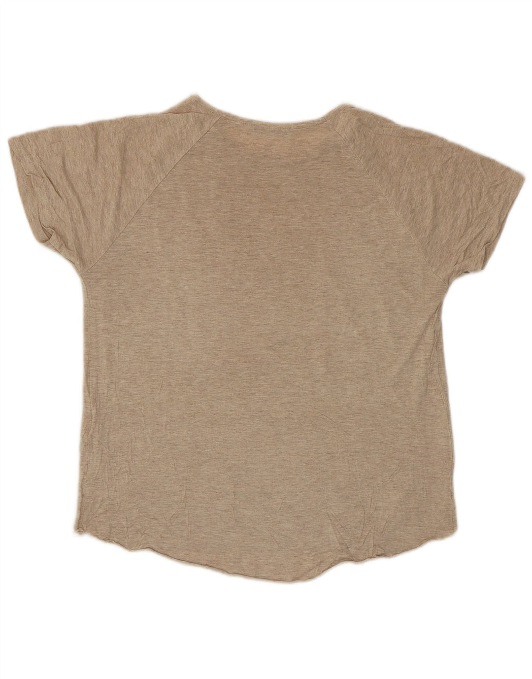 Zara Damen Grafik T-Shirt Top UK 10 Small Beige