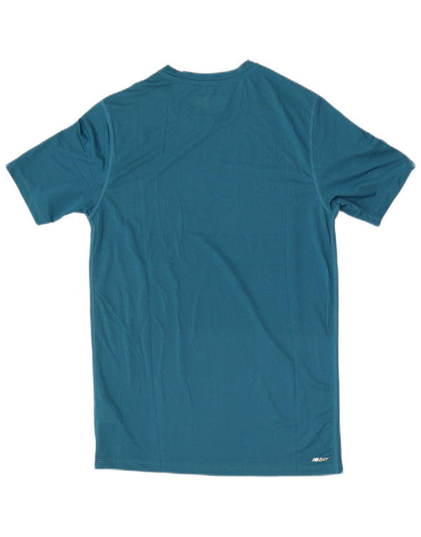 New Balance Herren Grafik-T-Shirt Top Small Blau Polyester