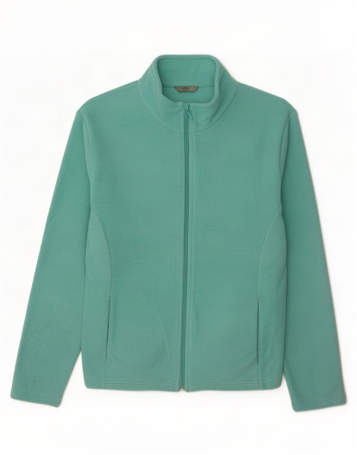Marks & Spencer Damen Fleecejacke UK 16 Large Grün Polyester