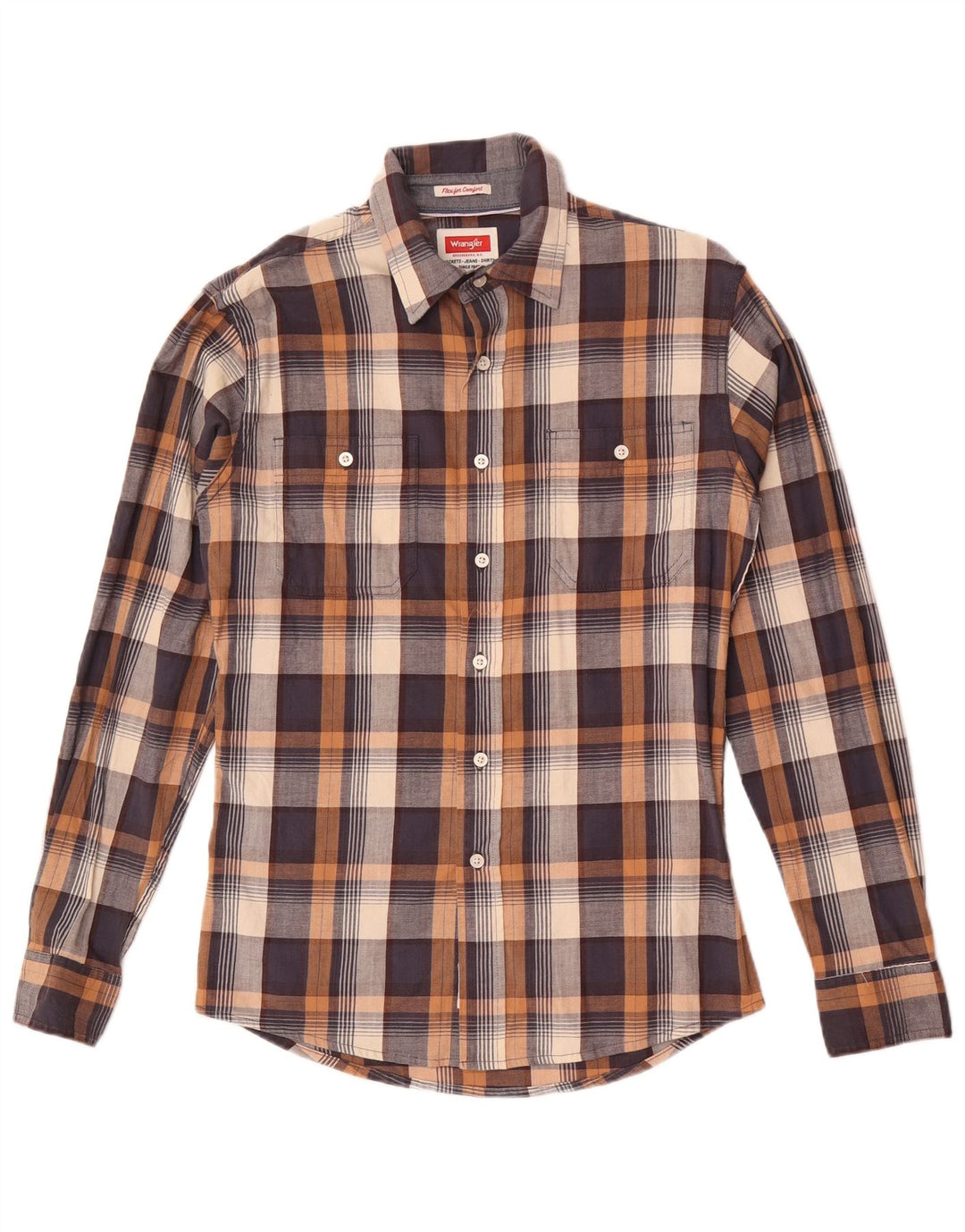 Wrangler Herren-Flanellhemd, klein, mehrfarbig, kariert, Baumwolle
