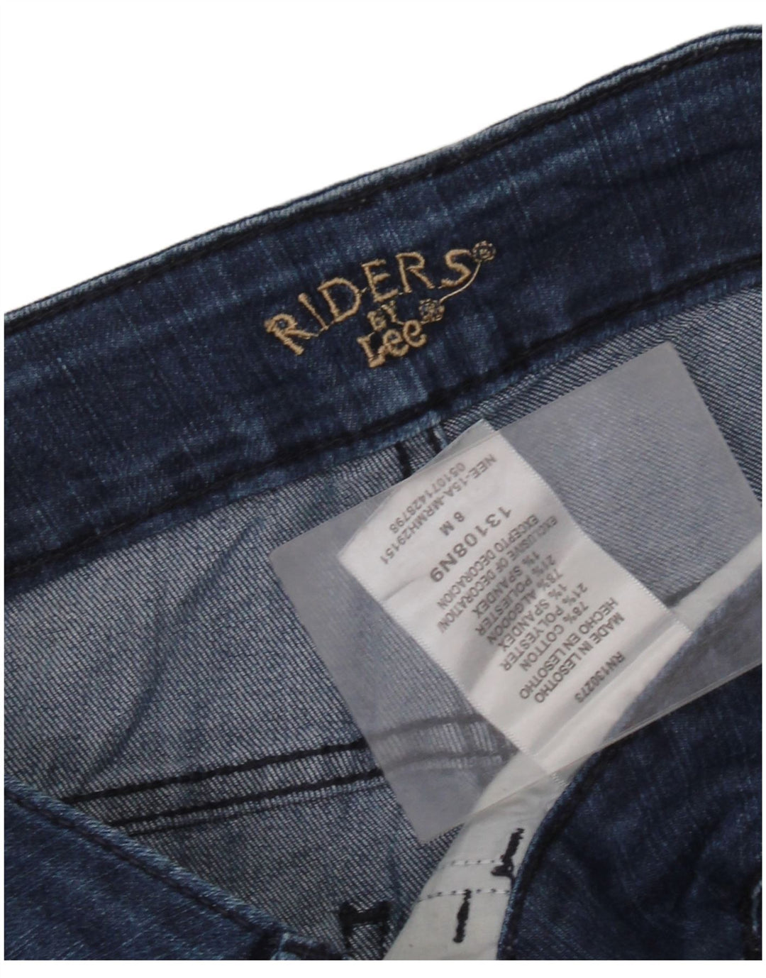 LEE Damen Riders Capri Jeans US 8 Medium W32 L19 Blaue Baumwolle