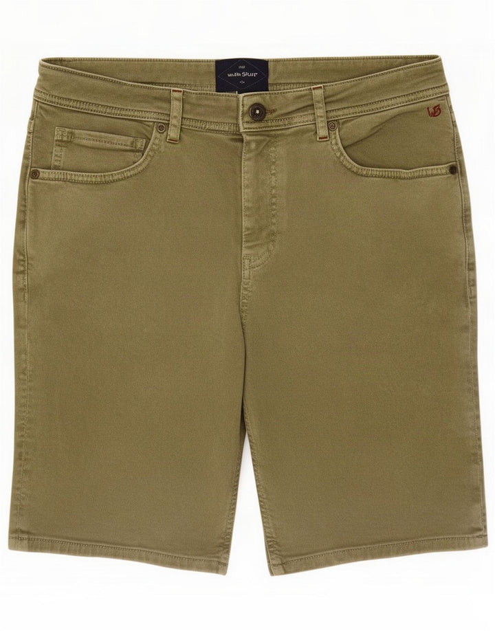 White Stuff Herren Denim Shorts Medium W32 Khaki Baumwolle