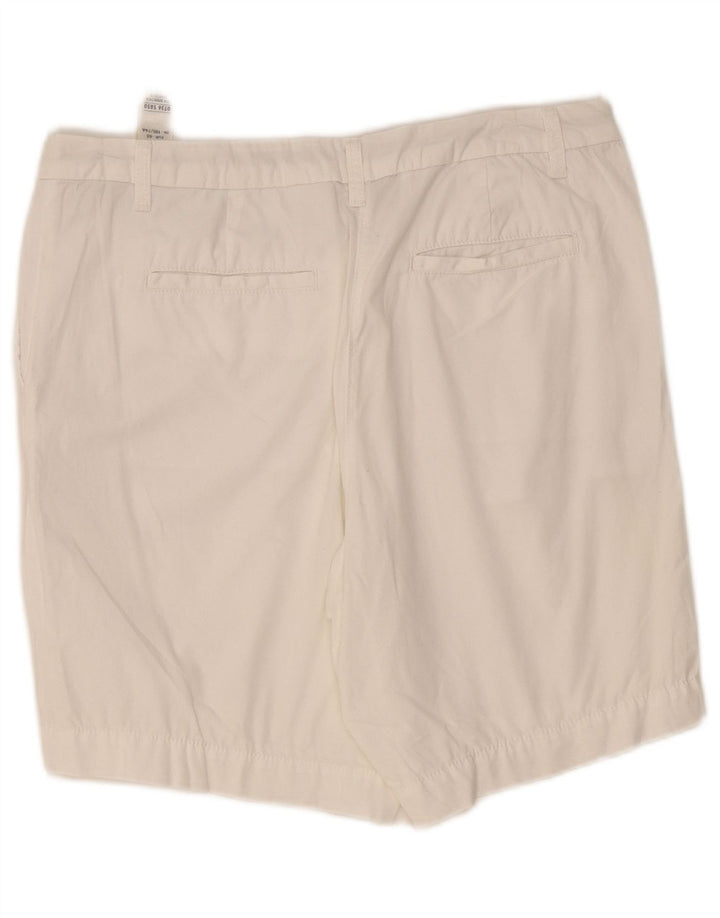 Marks & Spencer Damen Chinoshorts UK 12 Medium W34 Weiße Baumwolle