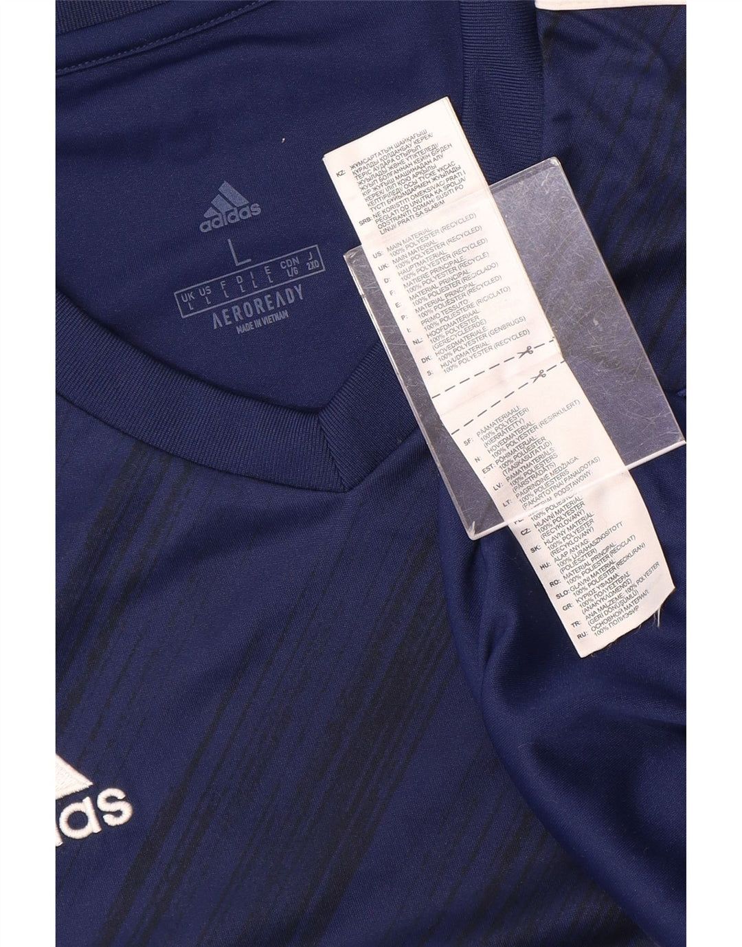 Adidas Herren Aeroready T-Shirt Top Large Marineblau Polyester