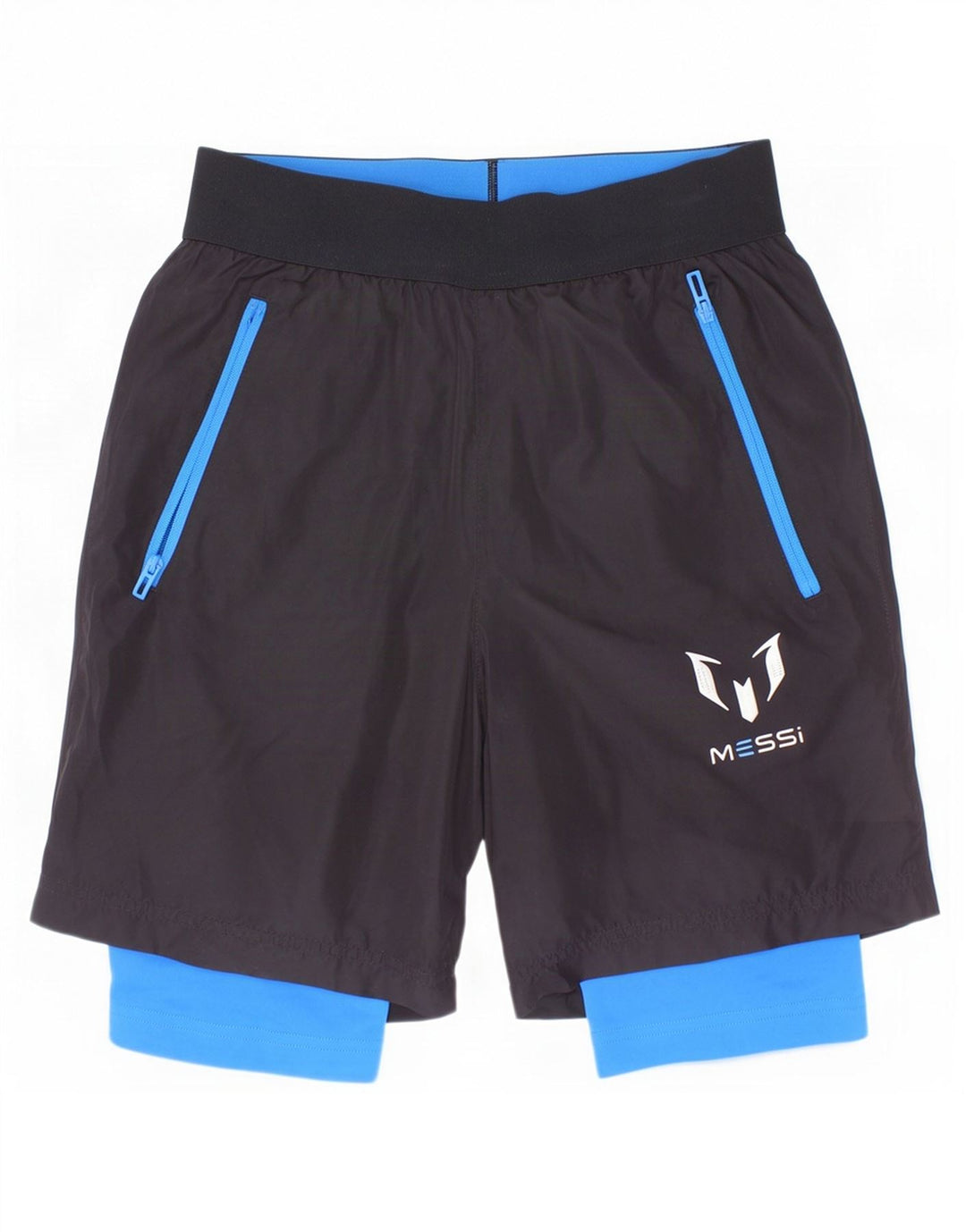 Adidas Jungen MESSI Sportshorts 9–10 Jahre, schwarzes Polyester