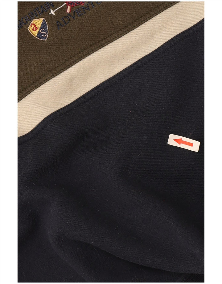 Canda Herren-Sweatshirt mit Grafik, groß, marineblau, Colourblock-Baumwolle