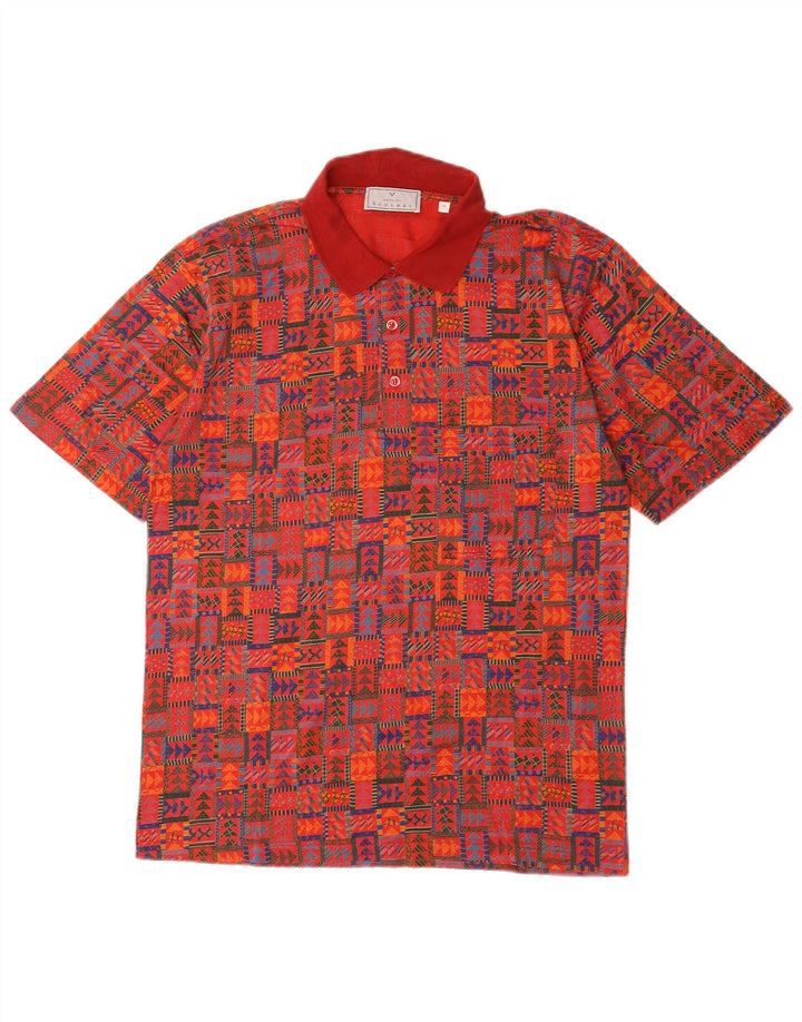 Scolari Herren-Poloshirt, Mittelrot, geometrisch