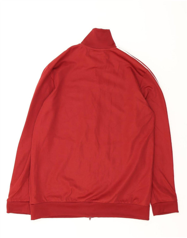 Adidas Herren-Trainingsanzug-Top-Jacke, großes Burgunderrot, Polyester