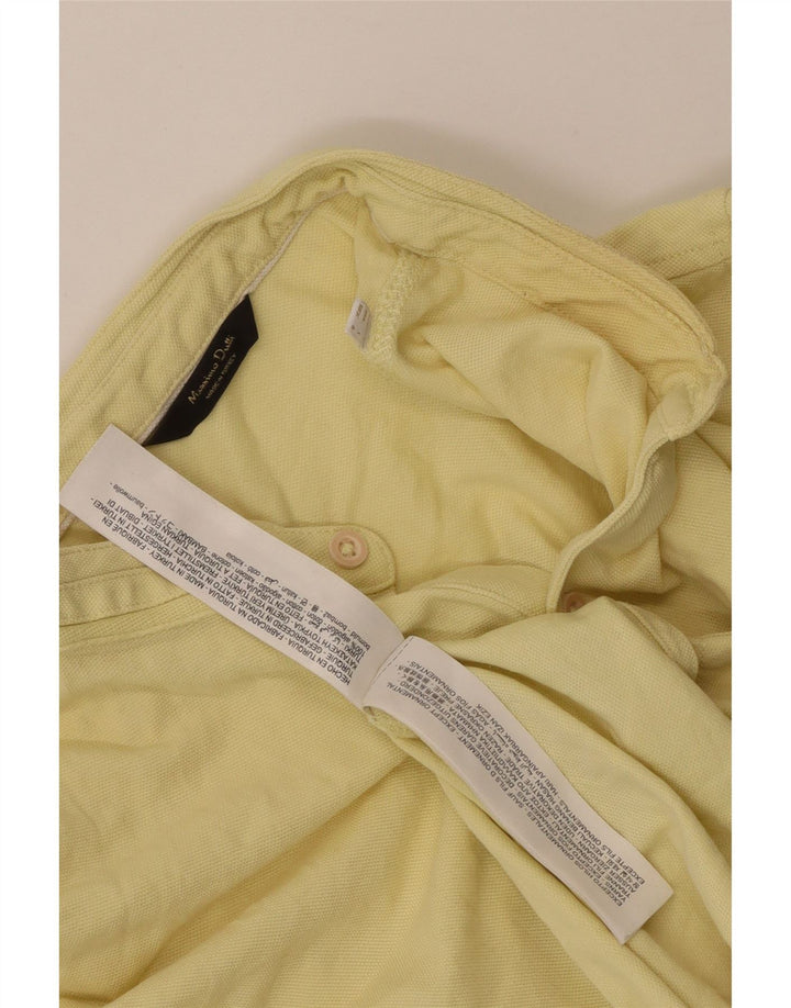 MASSIMO DUTTI Herren Poloshirt Große gelbe Baumwolle