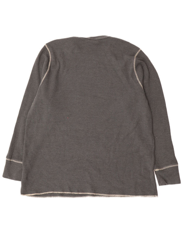 Nike Herren Top Langarm 3XL Grau Baumwolle