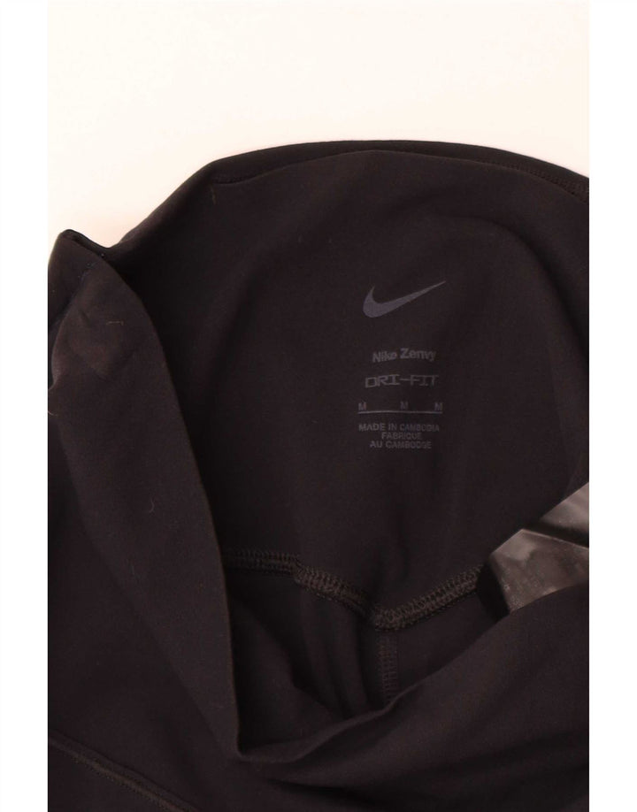 Nike Damen Dri Fit Leggings UK 12 Mittelschwarzes Nylon