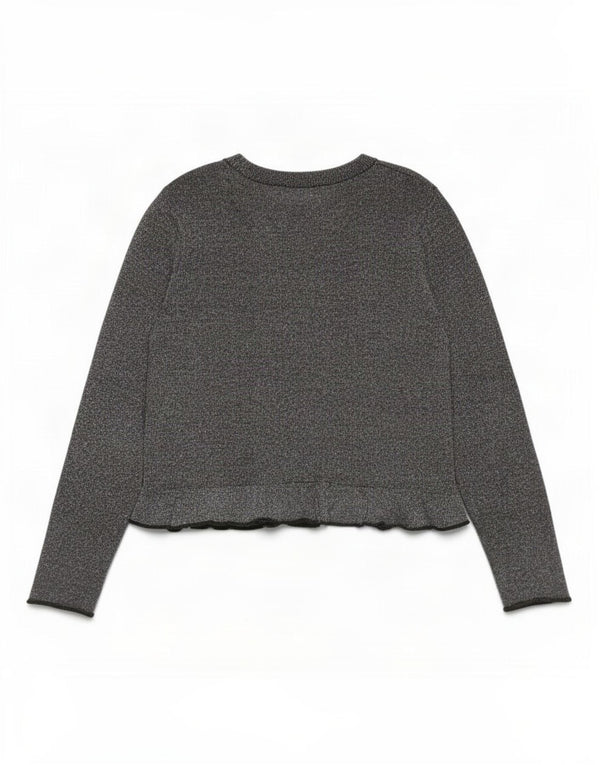 Zara Damen Top Langarm UK 16 Large Grau