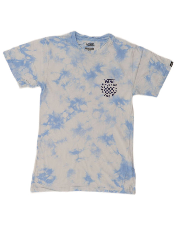 VANS Mens Classic Fit Graphic T-Shirt Top XS Blue Tie Dye Cotton