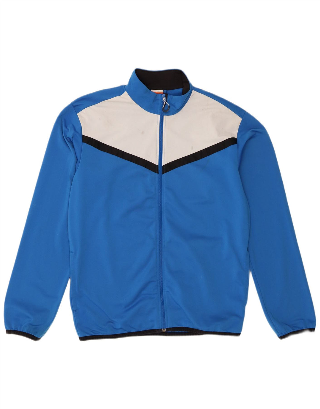 Puma Herren-Trainingsanzugoberjacke aus mittelblauem Colourblock-Polyester