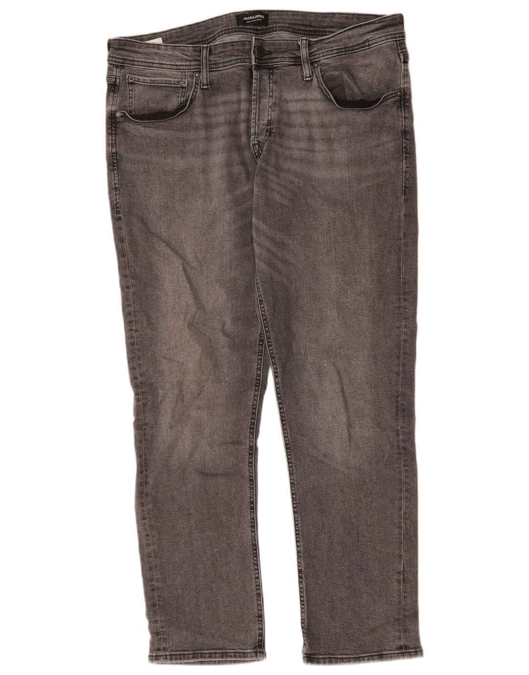 Jack & Jones Herren Slim Jeans W38 L32 Graue Baumwolle