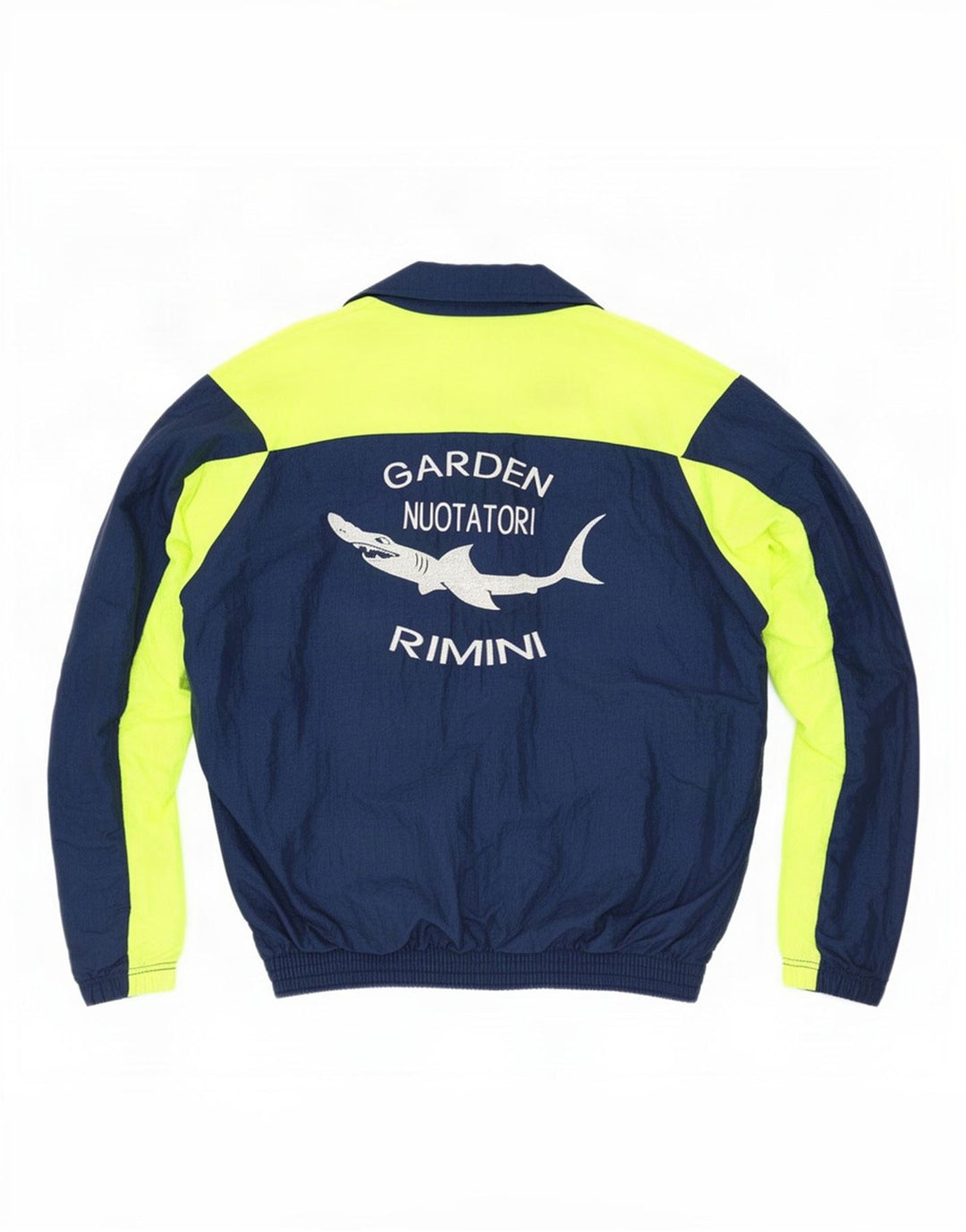 Vintage Herren-Trainingsanzug mit grafischem Oberteil, große grüne Farbblock-Jacke