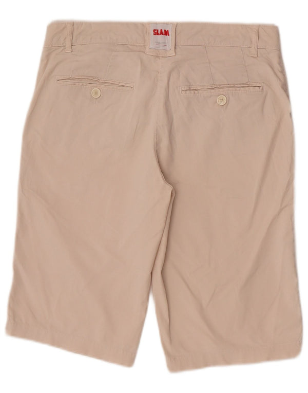Slam Damen Chinoshorts IT 42 Medium W30 Beige Baumwolle