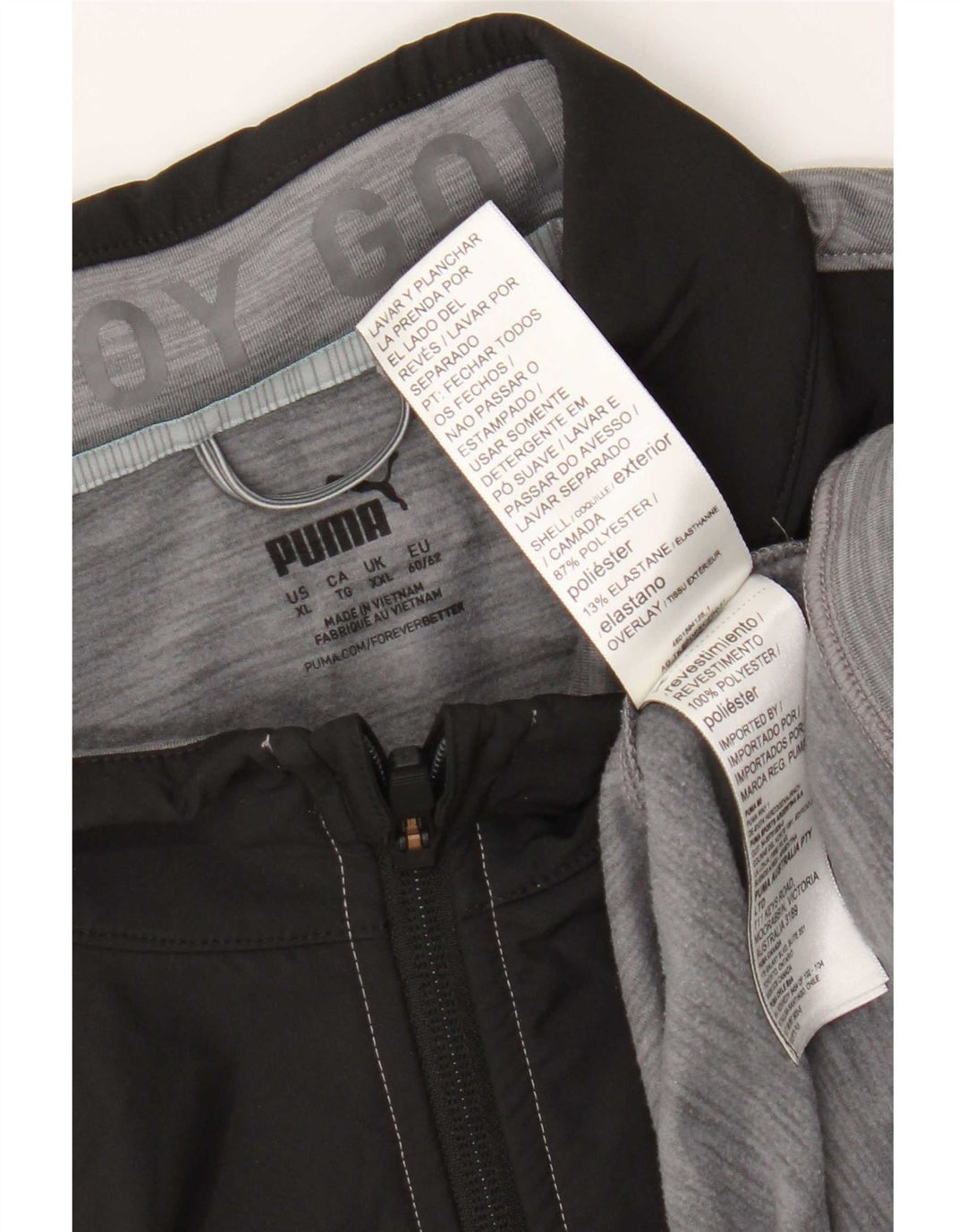 Puma Herren ärmellose Trainingsjacke, XL, grau, Colourblock-Polyester