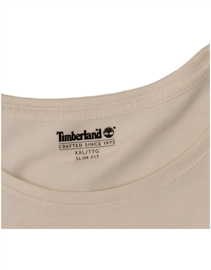 Timberland Herren Slim Fit T-Shirt Top 2XL Weiß