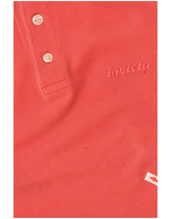 Invicta Herren-Langarm-Poloshirt, große rote Baumwolle