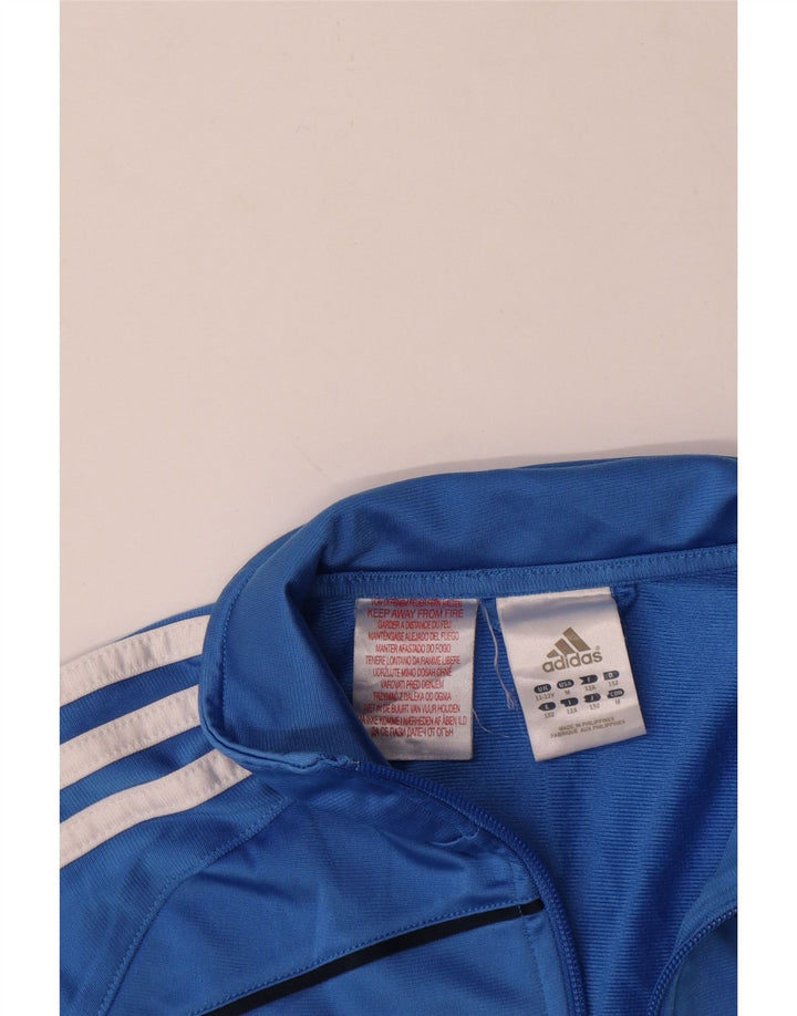 Adidas Jungen Trainingsanzug Top Jacke 11-12 Jahre Blaues Polyester