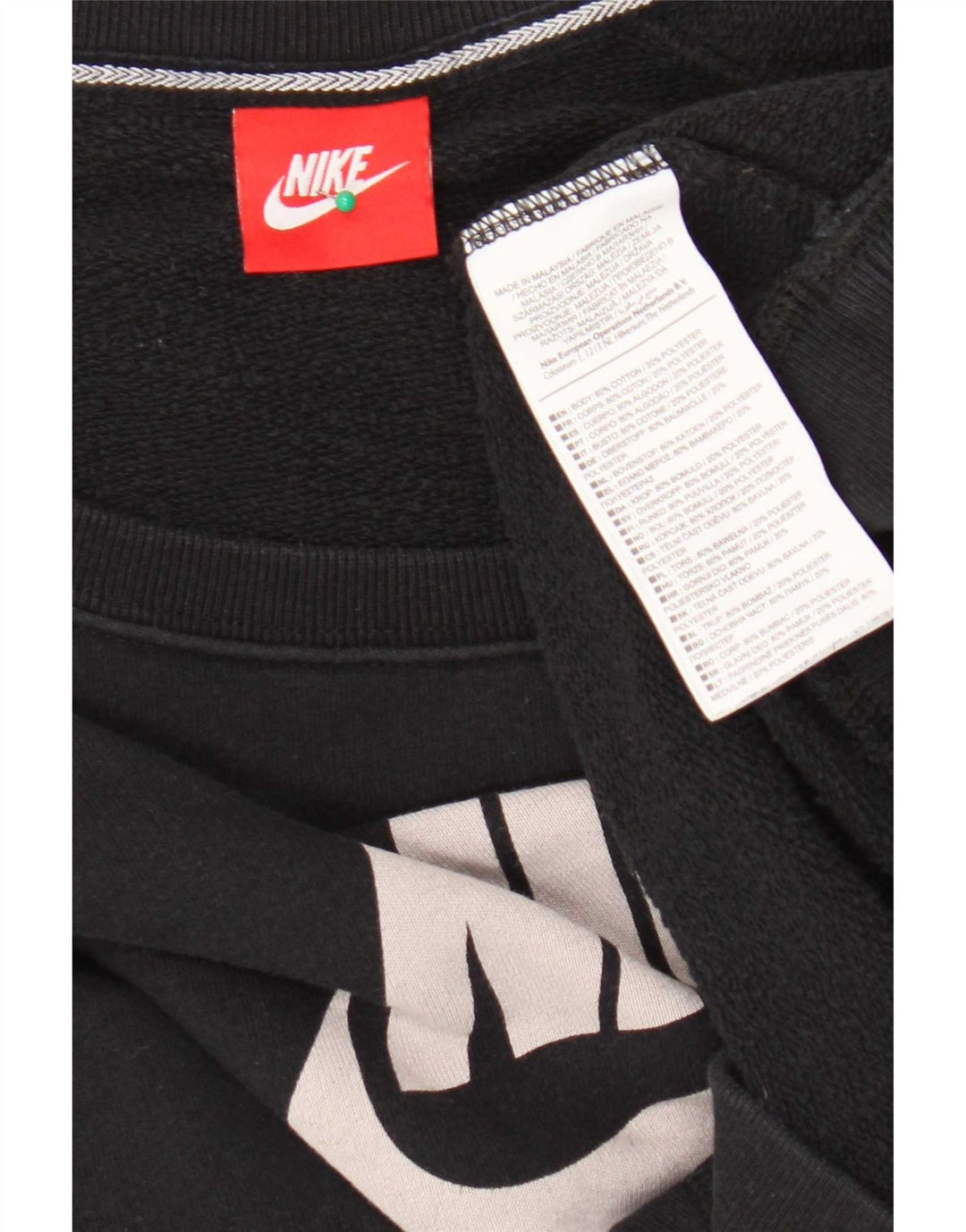 Nike Herren Graphic Sweatshirt Pullover XL Schwarz Baumwolle