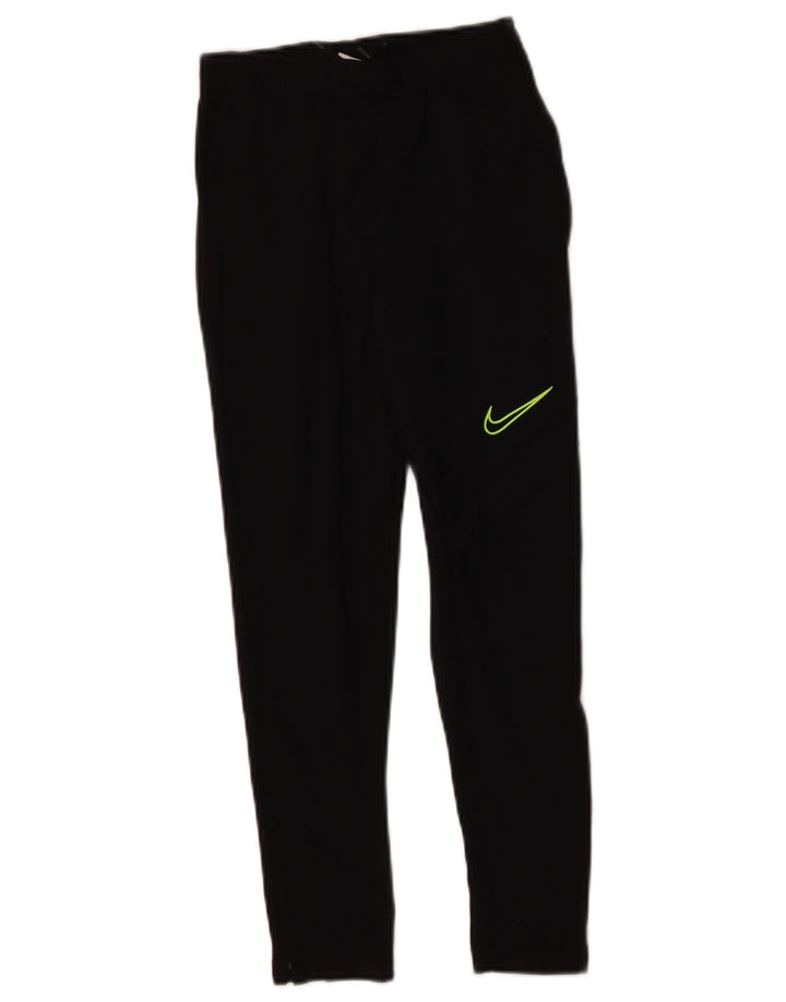 NIKE Boys Tracksuit Trousers 8-9 Years Small Black Polyester