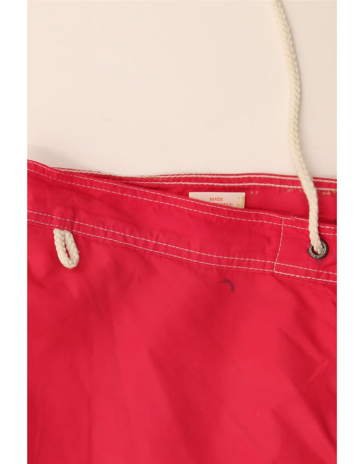 Sundek Herren-Badeshorts aus mittelrotem Nylon