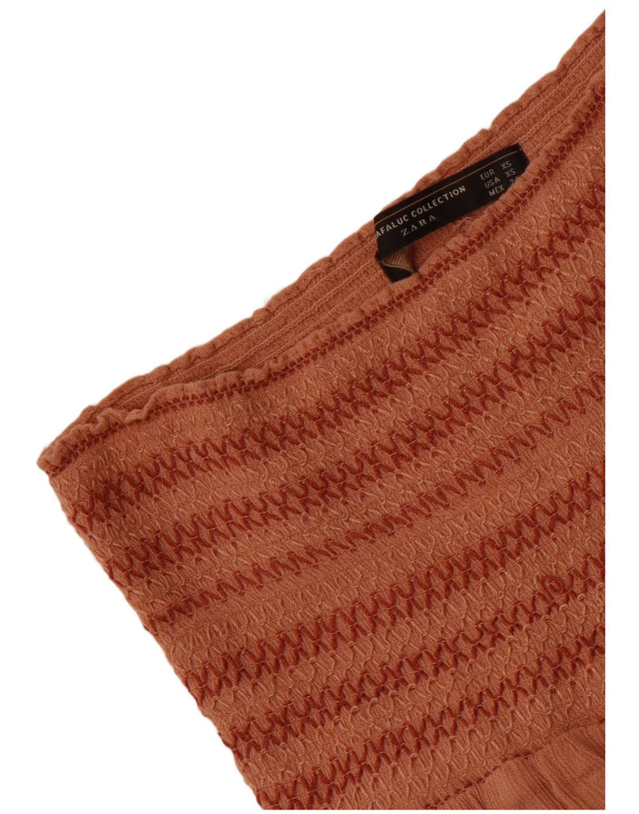 Zara Damen Maxirock XS W24 Orange